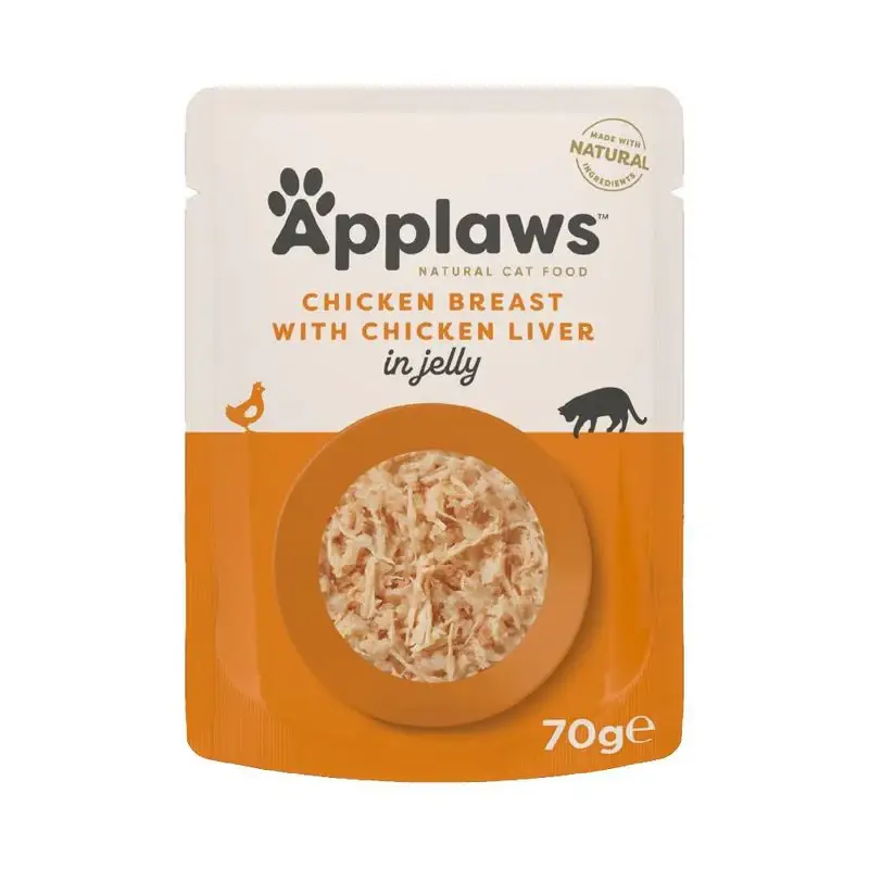 Applaws Adult Cat Wet Food Pouch - Chicken with Liver in Jelly (70g) - Pet Supply UAE