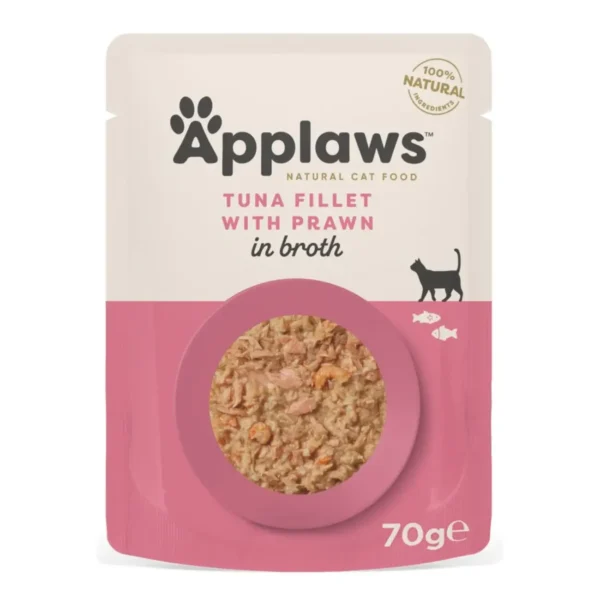 Applaws Broth Pouch Tuna Fillet with Prawn (70g) - Pet Supply UAE