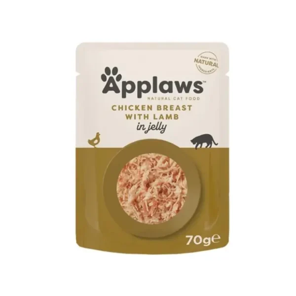 Applaws Cat Wet Food Pouch Chicken with Lamb in Jelly (70g) - Pet Supply UAE