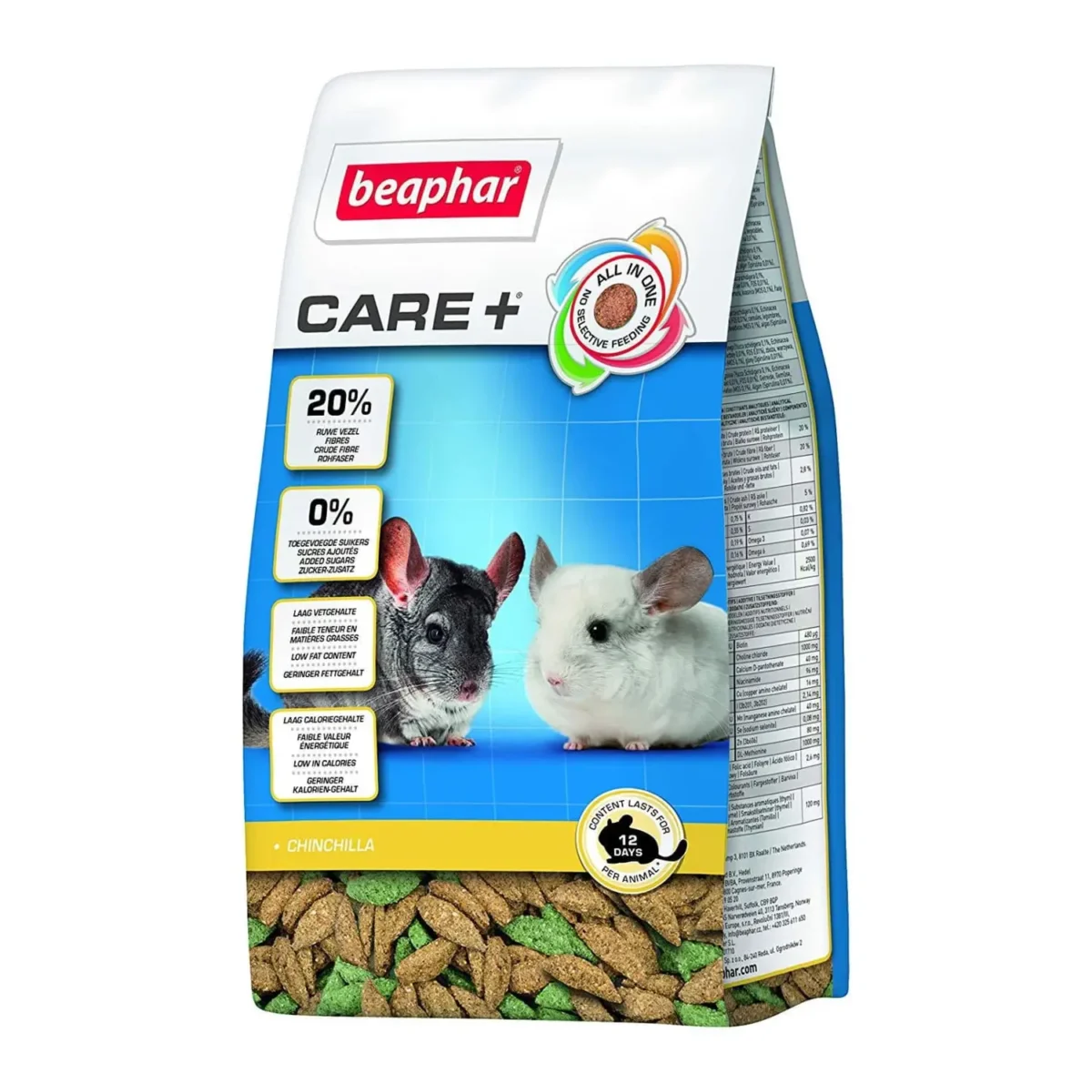 Beaphar Care+ Chinchilla Food - 1.5kg - Pet Supply UAE