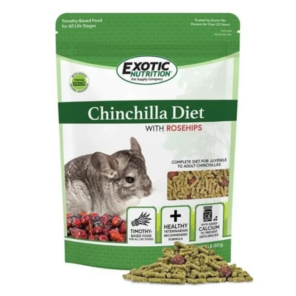 Exotic Nutrition Chinchilla Diet with Rose Hips 2lb - Pet Supply UAE
