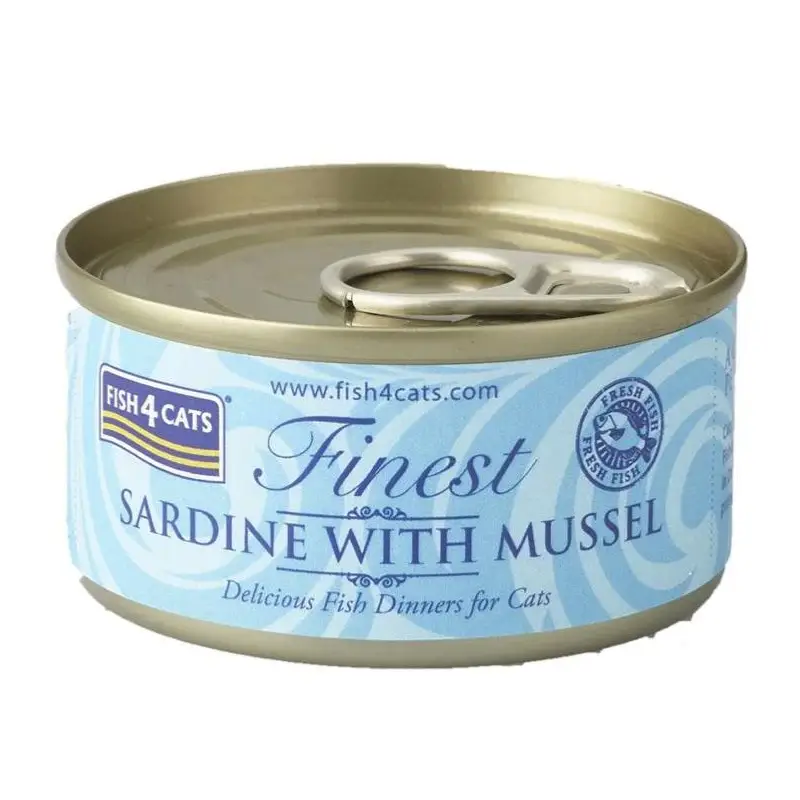 Fish4Cats Finest Sardines with Mussels Cat Wet Food (70g Tin)