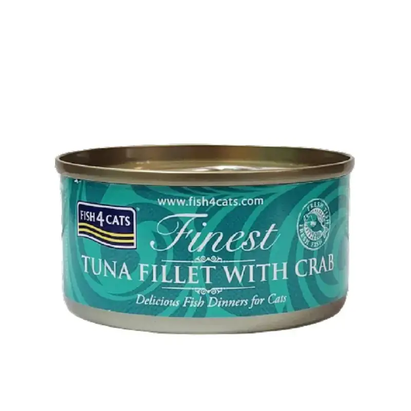 Fish4Cats Finest Tuna Fillet with Crab (70g Tin) - Pet Supply UAE