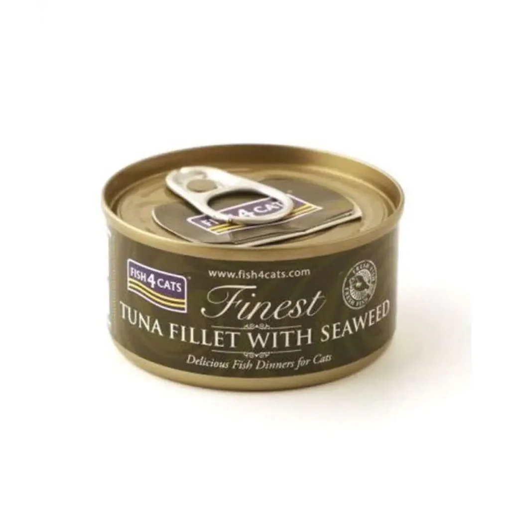Fish4Cats Finest Tuna Fillet with Seaweed (70g Tin) - Pet Supply UAE