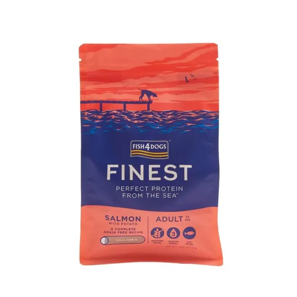 Fish4Dogs Finest Salmon Small Kibble Adult Dry Dog Food (1.5kg) - Pet Supply UAE