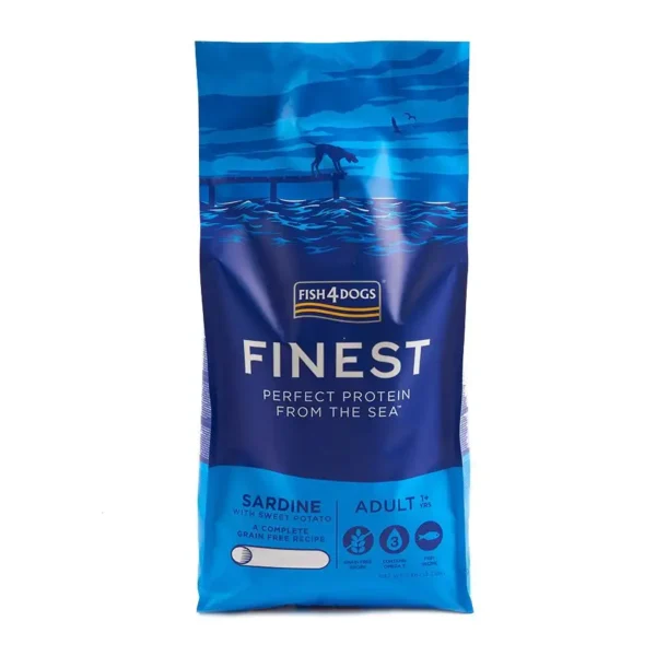 Fish4Dogs Finest Sardine Adult - Large Bite Kibble (6kg) - Pet Supply UAE