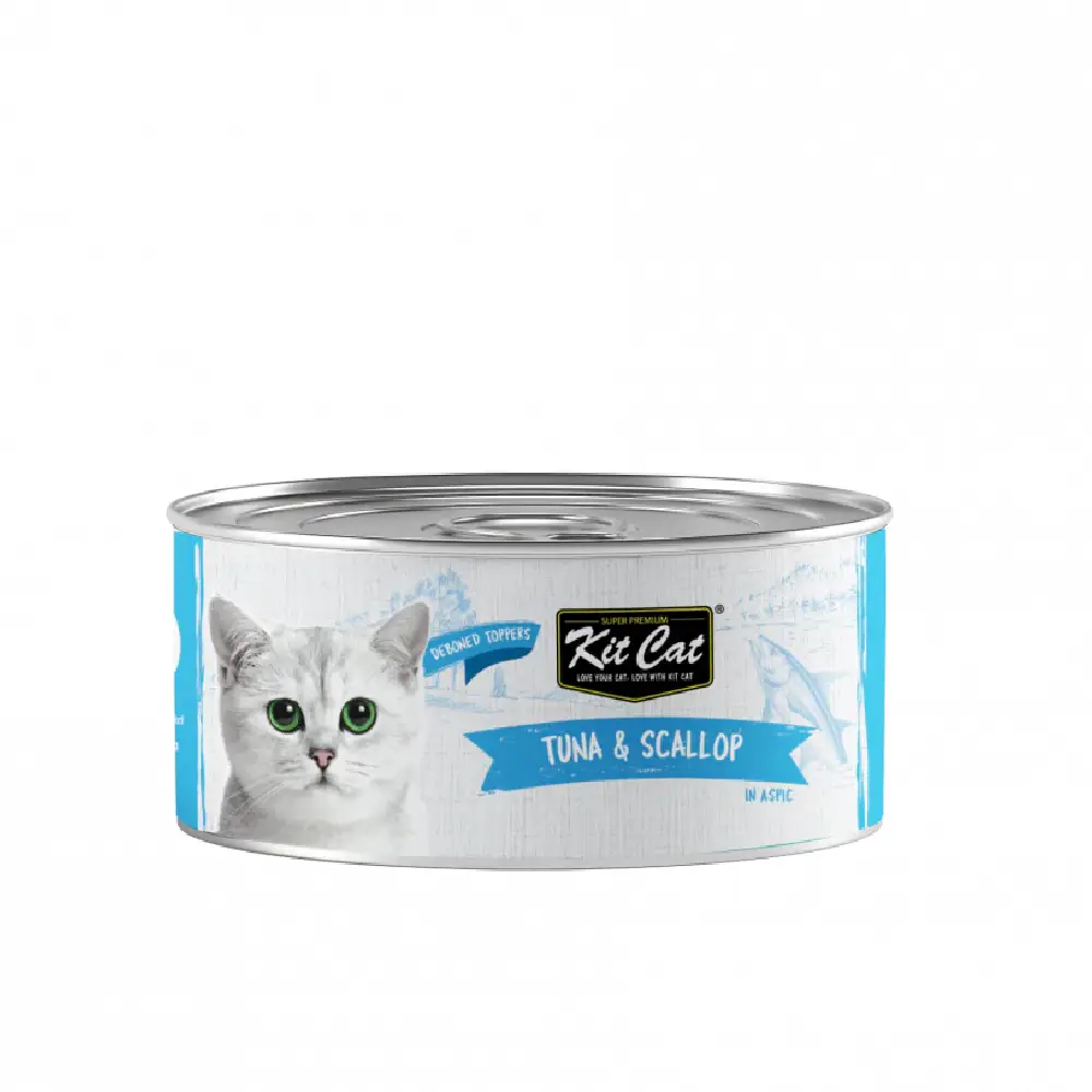 Kit Cat Deboned Tuna & Scallops Toppers (80g) - Pet Supply UAE