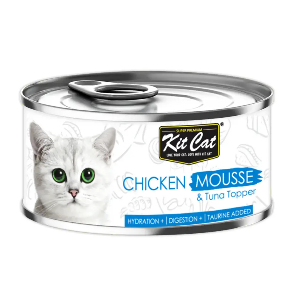 Kit Cat Premium Chicken Mousse with Tuna (80g) - Pet Supply UAE