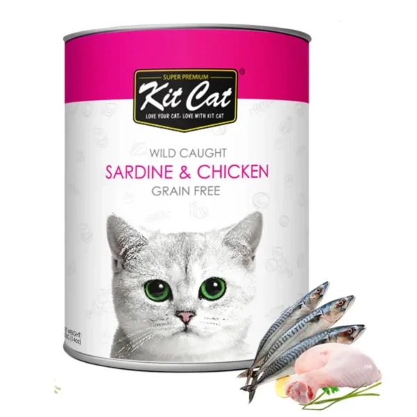Kit Cat Wild Caught Sardines & Chicken Grain Free Loaf (400g) - Pet Supply UAE