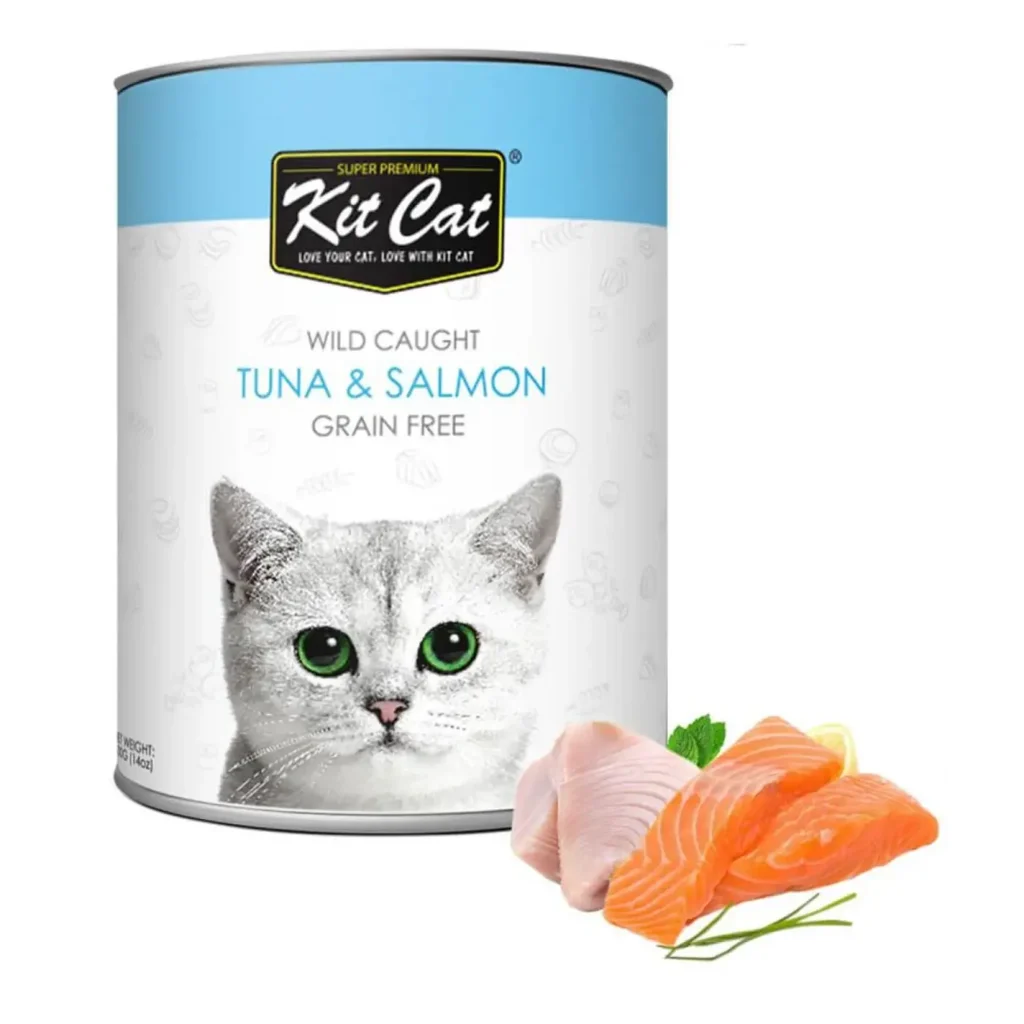 Kit Cat Wild Caught Tuna & Salmon Grain Free Loaf (400g) - Pet Supply UAE