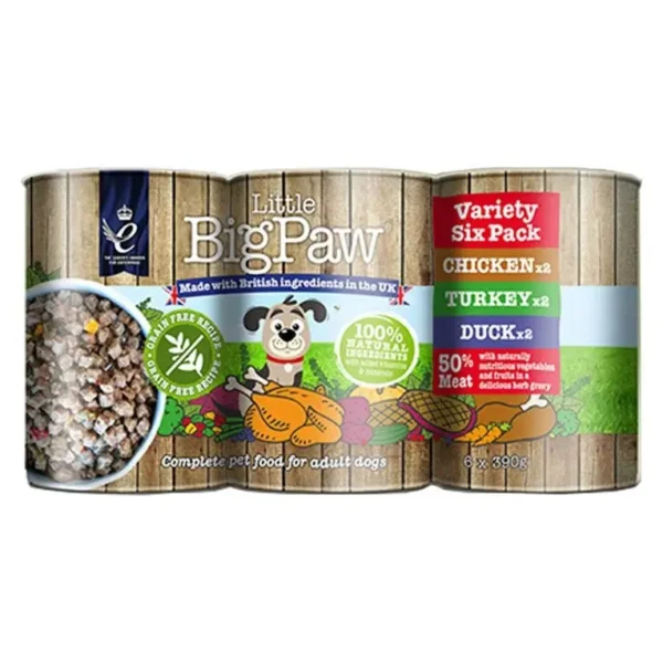 Little Big Paw Variety Pack Dog Wet Food (6x390g) - Pet Supply UAE