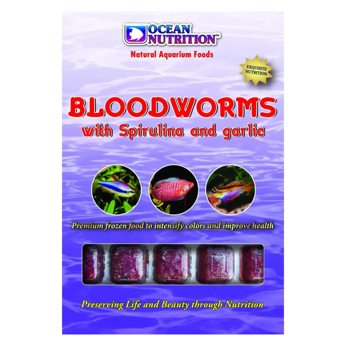 Ocean Nutrition Bloodworms with Spirulina & Garlic - Pet Supply UAE