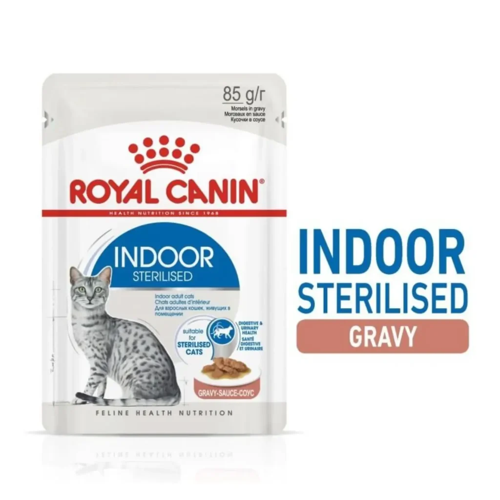 Royal Canin Feline Health Indoor Sterilised in Gravy (12x85g) - Pet Supply UAE