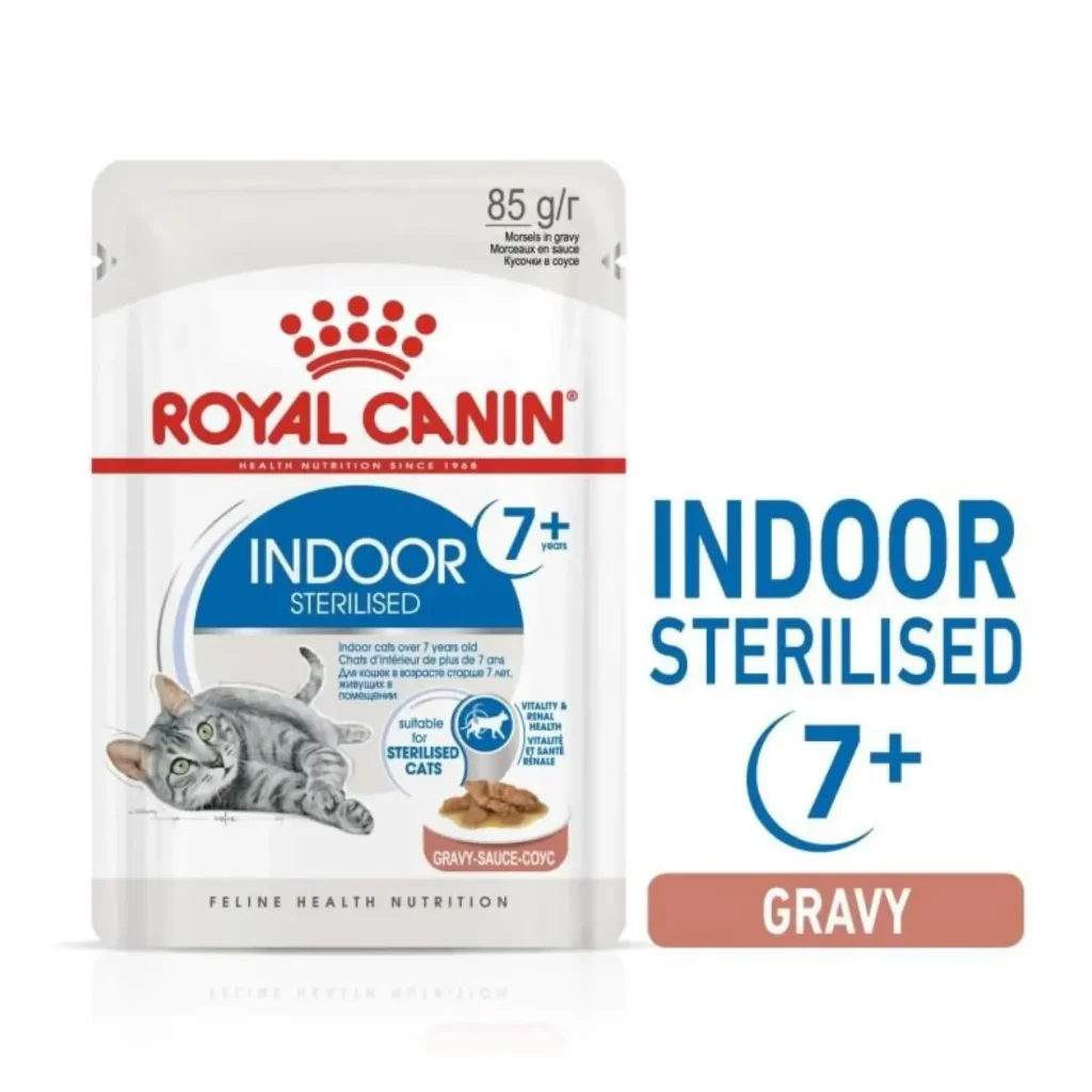 Royal Canin Feline Health Indoor Sterilised in Gravy 7+ (12x85g) - Pet Supply UAE