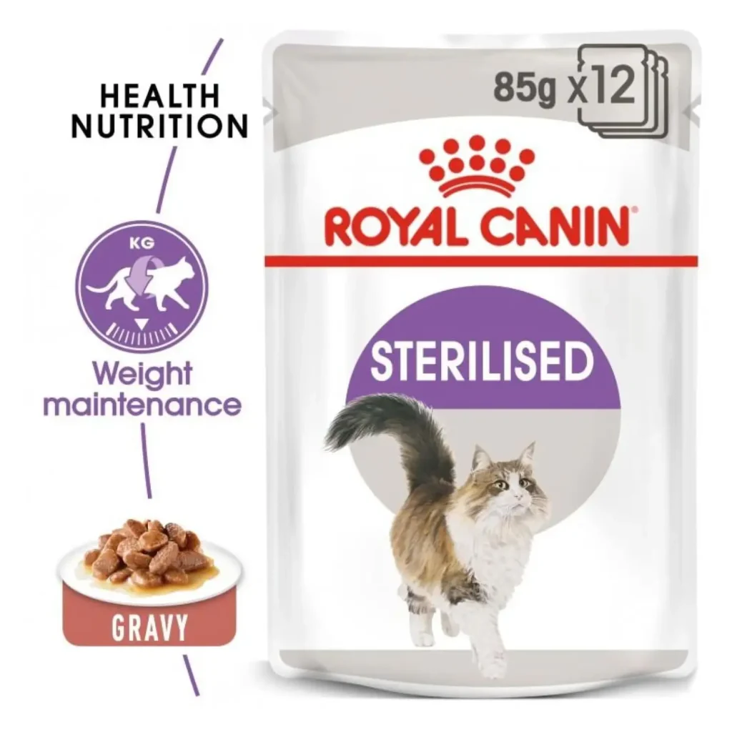 Royal Canin Feline Health Nutrition Sterilised in Gravy (12x85g) - Pet Supply UAE