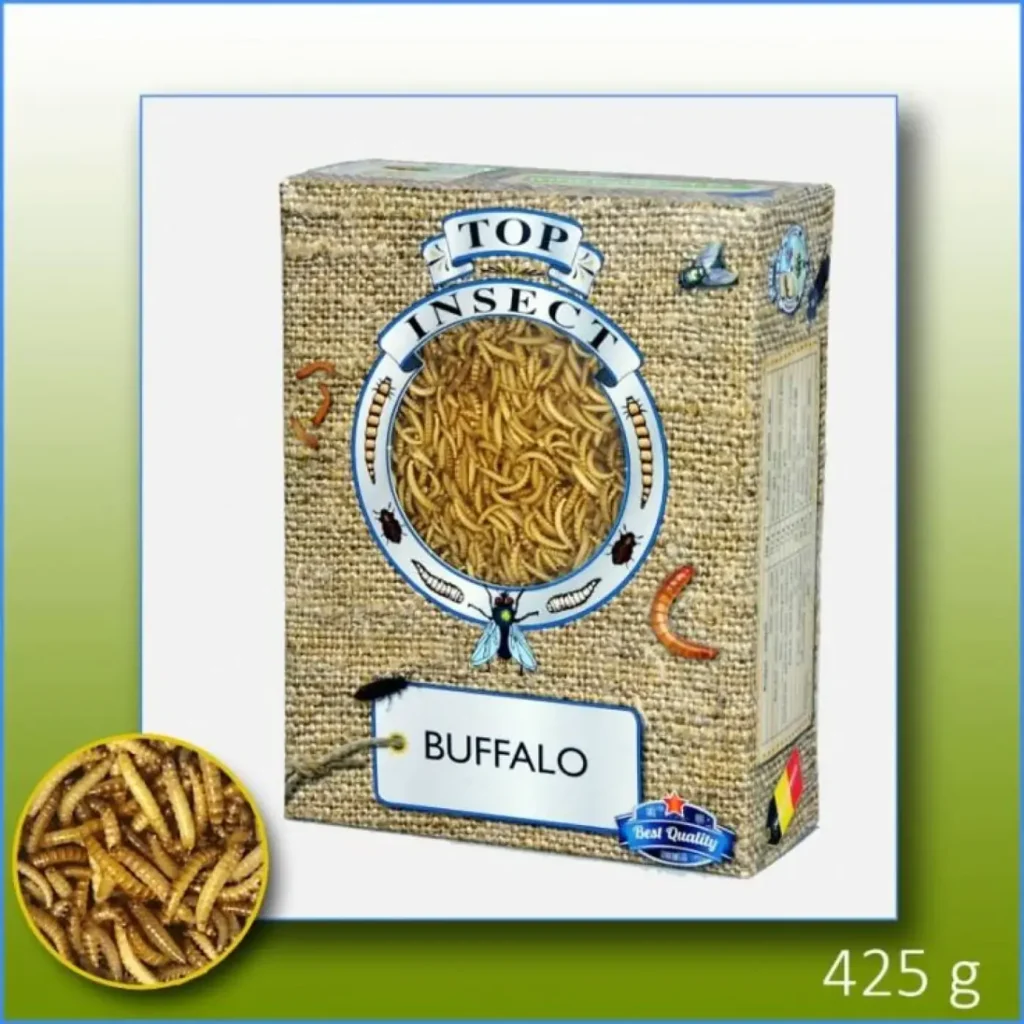 Topinsect Frozen Buffaloworms 1L (425g) - Pet Supply UAE