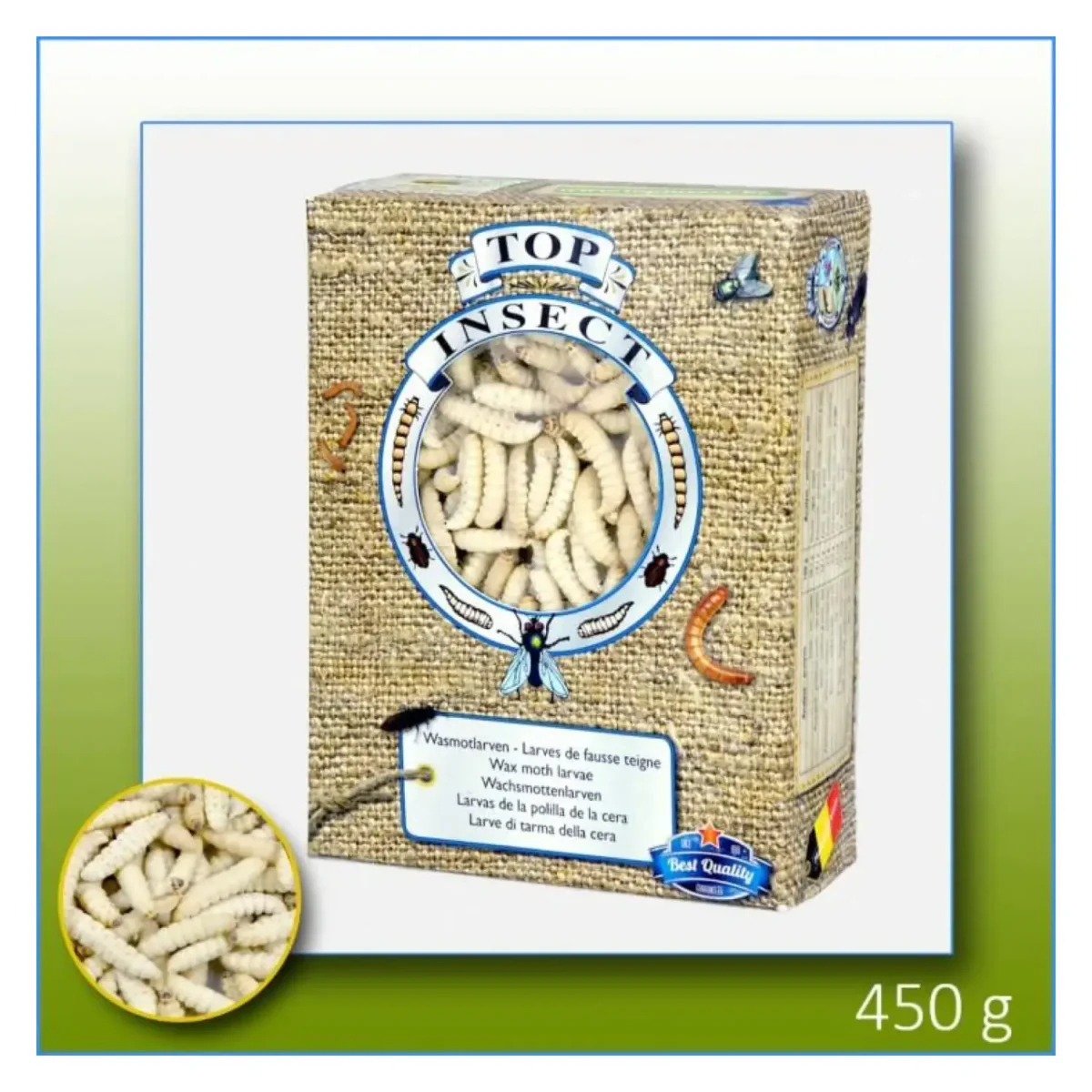 Topinsect Frozen Wax Moth Larvae 1L (450g) - Pet Supply UAE