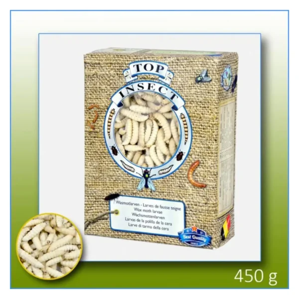 Topinsect Frozen Wax Moth Larvae 1L (450g) - Pet Supply UAE
