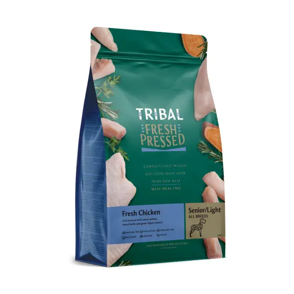 Tribal Fresh Pressed Complete Senior Light Dog Food Chicken - Pet Supply UAE