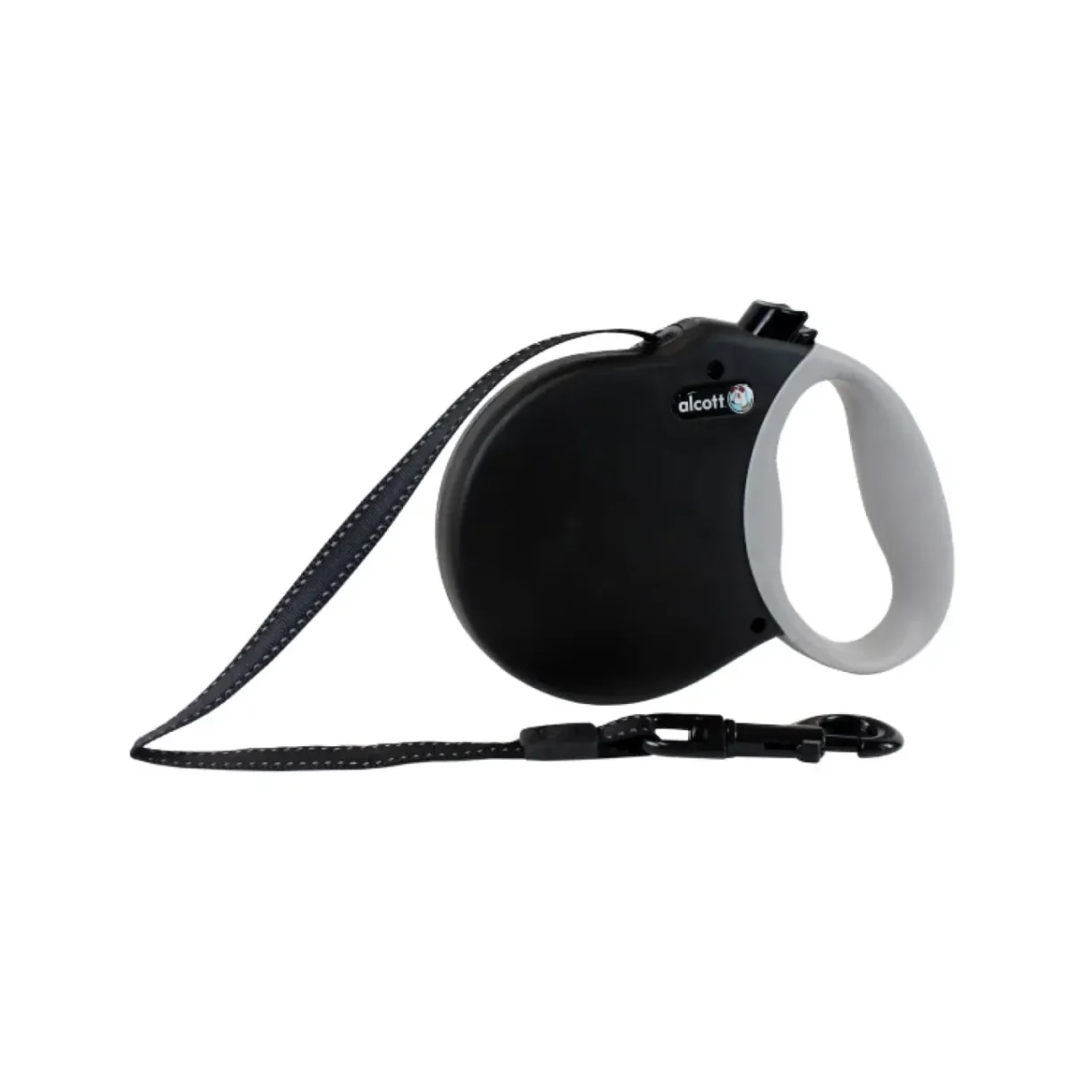 Alcott Reflective Retractable Leash Black - Pet Supply UAE