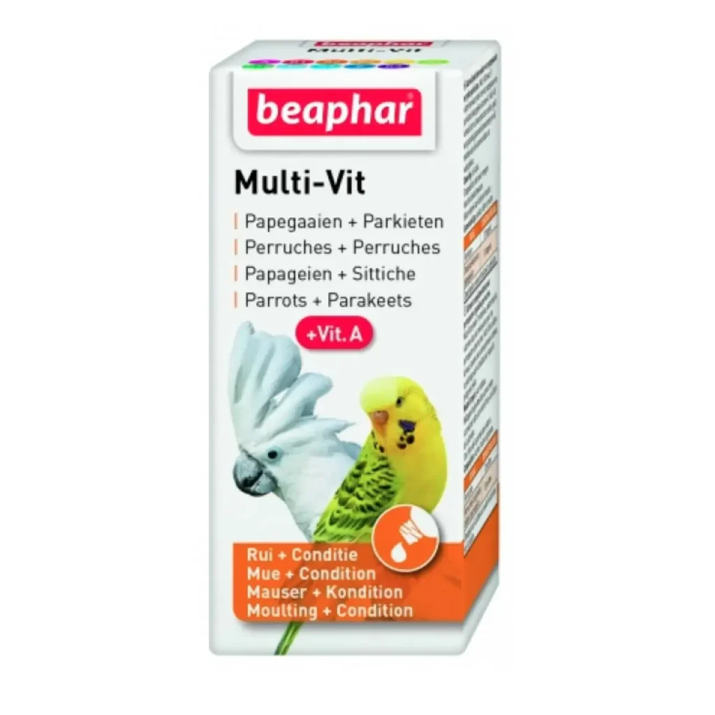 Beaphar Multi-Vit Parrots - 20ml - Pet Supply UAE