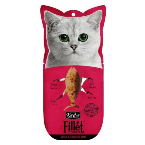 KitCat Gourmet Tuna & Smoked Fish Fillet Fresh - Pet Supply UAE