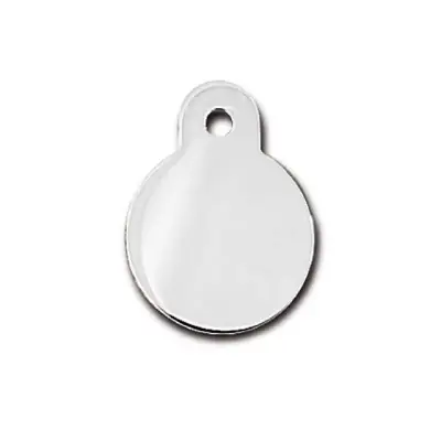 Round Pet Tag - Chrome Silver - Pet Supply UAE